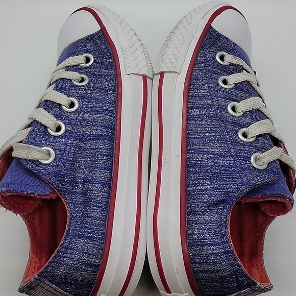 Girls Converse Glitter/Canvas low tops - Picture 8 of 10